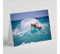 Male kite surfing birthday card