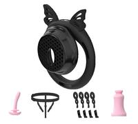 Male Lightweight Chastity Device Cock Cage Invisible Lock Chastity Cage for Men with 4 Silicone Active Rings & 2 Keys,Urinary Catheter Sex Toys for Male Penis Exercise Abstinence Bondage Play