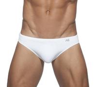Male Low Waist Bikini Briefs Solid Color Swimming Briefs Mens Swim Briefs Board Surf Shorts Swimsuits Bikini Bottom Low Waist Solid Color Swimming Briefs Beach Shorts White