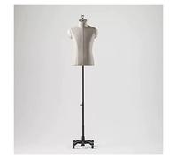 Male Mannequin Stand Torso with Wheels, Heavy Duty Rolling Half Mannequin Torso Body Dummy For Suits, Height Adjustable