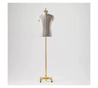 Male Mannequin Stand Torso with Wheels, Heavy Duty Rolling Half Mannequin Torso Body Dummy For Suits, Height Adjustable