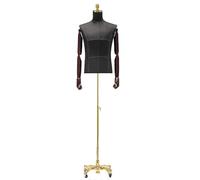 Male Mannequin Torso Body Dress Form for Display Suits, 3.9-6.2ft Tall Commercial Rolling Adult Upper Torso Mannequin Model, Wheeled Base