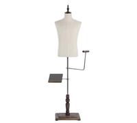Male Mannequin Torso Body with Tall Adjustable Stand for Clothing Suit Display - Men Dress Form Model Dummy with Pants Rack and Shoes Holder