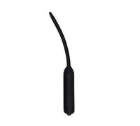 Male Masturbator Urethral Vibrator Penis Plug Silicone Urethral Sounds Catheter 10 Speed Vibrating Dilators Trainer Sex Toys(Black,Short Style 7.5mm)
