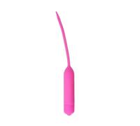 Male Masturbator Urethral Vibrator Penis Plug Silicone Urethral Sounds Catheter 10 Speed Vibrating Dilators Trainer Sex Toys(Pink,Short Style 5.5mm)