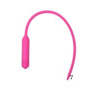 Male Masturbator Urethral Vibrator Penis Plug Silicone Urethral Sounds Catheter 10 Speed Vibrating Dilators Trainer Sex Toys(Pink,Long style7.5mm)