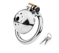 Male Metal Chastity Device Cock Penis Lock Cage Chastity Exercise Male Bondage Invisible CB Lock Cage for Men Sex Toys to Prevent Erection Comfortable Wear(A-S 40mm)