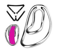 Male Metal Penis Clip with Adjustable Chastity Belt, Special Cock Device for Men Cross-Dressing -UKHA25a (C:3-Way Waistband)