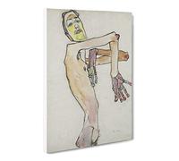 Male Nude Vol.1 By Egon Schiele Canvas Print | Gallery Wrapped 30mm Frame Wall Art | 20x14 inches | Ready to Hang | Classic People Picture | Living Room Bedroom Lounge Office