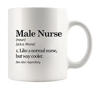Male Nurse Definition Mug Murse Like A Normal Nurse But Way Cooler Nurse Gifts for Male Nursing Student RN Graduation Gifts Coffee Mug White (11 oz)