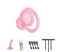 Male Penis Cage Chastity Belt BDSM Bondage Device, Lightweight Cock Cage for Men with 6 Rings Sex Toys for Male Penis Exercise and Abstinence