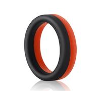Male Penis Cock Rings Lock Delay Ejaculation Scrotal Ball Stretcher Chastity Silicone Cockring Hombre Cock Cage Adult Toys for Men Black Red_Clear36Mm 3 Pc
