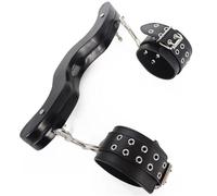 Male Penis Ring BDSM Bondage Gear Ball Scrotum Stretcher Ankle Cuffs Lock Slave Training Sex Toys for Men Humbler CBT Cockring(with Ankle Cuffs)