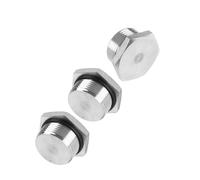 Male Plug Thread Hexagon Head Socket Solid Pipe Fitting with Sealing Rubber Ring,Anti-Rust,Apply to Water Pipe High Strength 304 Stainless Steel Supports NPT/BSPP/M Male Threads 3pcs NPT1/4