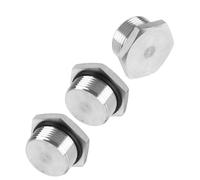 Male Plug Thread Hexagon Head Socket Solid Pipe Fitting with Sealing Rubber Ring, Anti-Rust, Apply to Water Pipe - Easy to Install with Hex Socket 3pcs NPT1-1/4