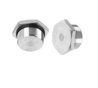 Male Plug - Thread Hexagon Head Socket Solid Pipe Fitting with Sealing Rubber Ring, Anti-Rust, Apply to Water Pipe 2pcs NPT1-1/4