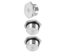 Male Plug, Waterproof Dustproof 304 Stainless Steel Thread Hex Head Socket Solid Pipe Fitting with Sealing Rubber Ring Long Service Life Thread Options:NPT,BSPP,Metric M 3pcs M50*1.5