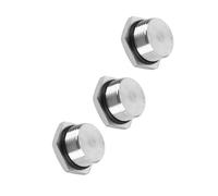 Male Plug, Waterproof Dustproof 304 Stainless Steel Thread Hex Head Socket Solid Pipe Fitting with Sealing Rubber Ring Dustproof Seal Available in NPT,BSPP,M 3pcs M30*1.5