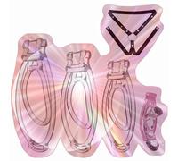 Male Portable Protection Fufu Clips with Adjustable Waist Belt, 3 Different Sizes Protection Cage Accessories for Men -UKHA26 (Transparent)