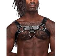 Male Power 590-266 Leather Aries Harness, Black, Only Size
