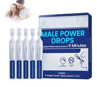 Male Power Drops, Secret Drops for Strong Men, Fast-Acting Results, Drop for Long Last Men, Lmprove Vitality (1 Box)