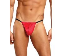 Male Power Red Smooth Satin Posing Pouch - One size - Red Red
