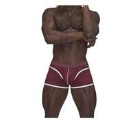 Male Power Sport Mesh Shorts Burgundy Large