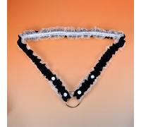 Male Sissy Chastity Cage Accessory for CB Lock, Adjustable Chastity Belt BDSM Sex Toy for Men, Elastic Lace Decorative Band Support Strap for Male Chastity Device
