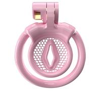 Male Small Chastity Device Cock Cage Lightweight Plastic Chastity Cage for Sissy Man Penis Exercise Bondage Gear & Accessories Adult Sex Toy with 5 Sizes Adjustable Rings & Invisible Lock