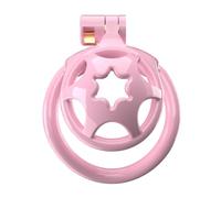 Male Small Chastity Device Cock Cage Lightweight Plastic Chastity Cage for Sissy Man Penis Exercise Bondage Gear & Accessories Adult Sex Toy with 5 Sizes Adjustable Rings & Invisible Lock