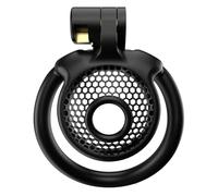Male Small Chastity Device Cock Cage Lightweight Plastic Chastity Cage for Sissy Man Penis Exercise Bondage Gear & Accessories Adult Sex Toy with 5 Sizes Adjustable Rings & Invisible Lock