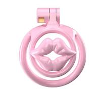 Male Small Chastity Device Cock Cage Lightweight Plastic Chastity Cage for Sissy Man Penis Exercise Bondage Gear & Accessories Adult Sex Toy with 5 Sizes Adjustable Rings & Invisible Lock