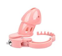 Male Small Penis Cage Adjustable Ring Lock Bondage Bird Chastity Cage Belt Cock Ring Slave Restraint Trainer Man Sex Toy Pink S