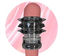 Male Solid Dual-Person Silicone Sleeve, Thick Core with Robust Anti-Slip Grooves for Stable Use +Y6