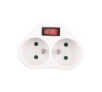 Male Splitter 2 Way With/U White P0062