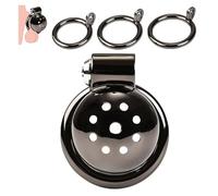 Male Steel Mini Arc Protective Cage with 3 Rings, Special Training Cage for Men -(Brown)