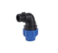 Male Thread 1/2" 3/4" 1" PE Tube Quick Connector Tee Elbow Water Splitter Plastic Farm Irrigation Water Pipe Fittings(Black)