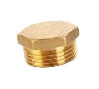 Male Thread Brass Pipe Hexagonal Head End Caps Plug Fitting Screw on Fitting Coupler Connector Adapters Enduring Brass Hexagonal End Caps Plug Install Connector