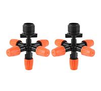 Male Thread G1 2 Garden Adjustable Misting Sprayer Nozzle Micro Drip Irrigation Sprinkler for Greenhouse Balcony Lawn Watering Cooling