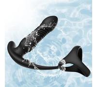 Male Thrusting Prostate Vibrator for Men - Adjustable Vibration, Rechargeable, Waterproof, Silicone Anal Massager for Prostate & G-Spot Stimulation, Ergonomic Design, 10 Vibration Modes - Perfect for