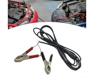 Male to Clip Cable, 300 cm DC Wire for 12V / 24V Battery Testing, Car Jump, Solar Panel & Outdoor Power Connection - Co
