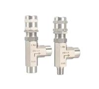 Male to Female 1/4" 3/8" 1/2" Elbow 90 Degree 316L Stainless Steel Adjustable Spring Pressure Relief Safety Valve 6000(Npt-cp 10-75,0.5 Inch)