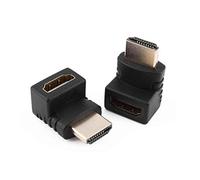 Male to Female 90 Degree and 270 Degree Right Angle HDMI Adapter with Gold Plated Connectors