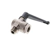 Male To Female G/G 3/8 Inch 2-Way Right Angle Brass Ball Valve