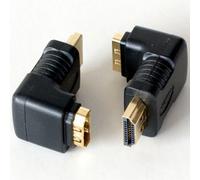 Male To Female Hdmi Right Angled 90 Degree Adapter Connector Full Hd Cable Gold