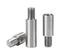 Male to Female Round Standoff Stud 2/5/10pcs M2/M2.5/M3/M4/M5/M6+4/6/8mm thread length 304 Stainless Steel Hex Standoff Spacer screw(70mm,M6(8mm thread)2pc)