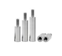 Male to Female Round Standoff Stud 5pcs M4 Stainless Steel Single head round stud Blind hole Cylindrical isolation column 6mm thread length 6mm diameter(M4x6mmxD6x30mm)