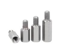 Male to Female Round Standoff Stud M2 M2.5 M3 M4 M5 M6-M10 304 Stainless Steel Standoff Male Female Hex Board Spacing Screw Column Pillars Spacers Bolt PCB Support(25mm(2Pcs),M4xThread6)