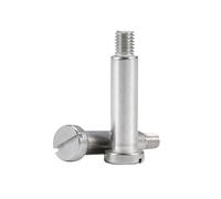 Male to Female Round Standoff Stud M3 M4 M5 M6 304 Stainless Steel Slotted One-word Slot Positioning Shoulder Step Screw Plug Limit Screw Bearing Bolt(10mm,(D5) M4 x5Pcs)