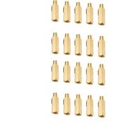Male to Female Thread Spacer Screws Brass Hex Standoff M4 x 12mm + 6mm PCB Pillar for Drone Quadcopter, Computer and Circuit Board, Pack of 20, Gold